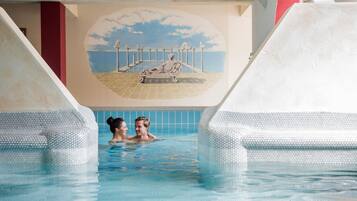 Indoor pool, pool loungers