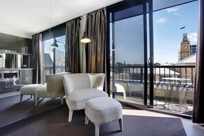 Studio Executive Residence | Living area | 36-inch LCD TV with digital channels, TV