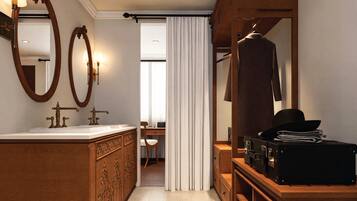 Dusche, Regendusche, kostenlose Toilettenartikel, Haartrockner