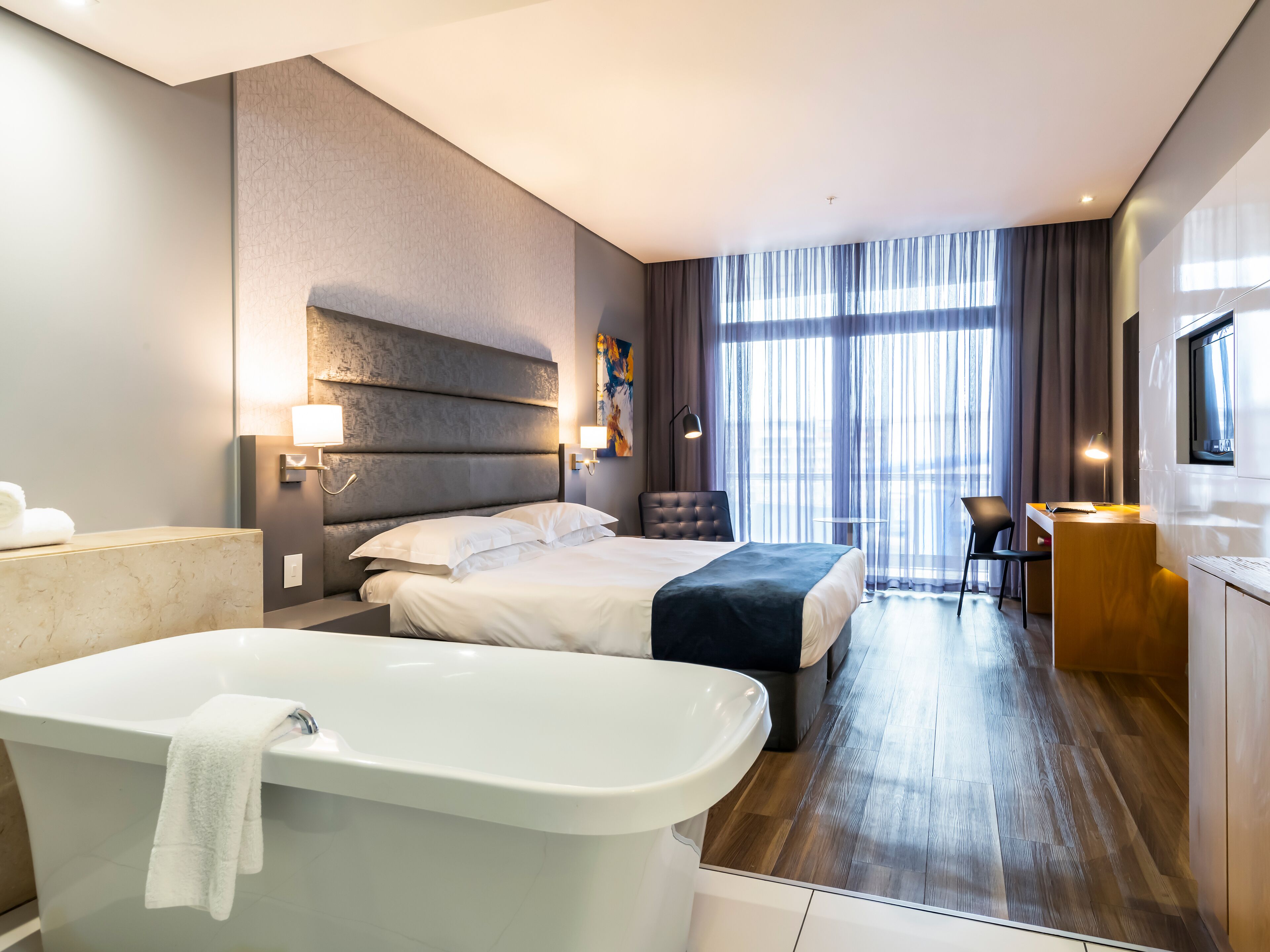 superior room | in-room safe, desk, blackout curtains, iron/ironing board