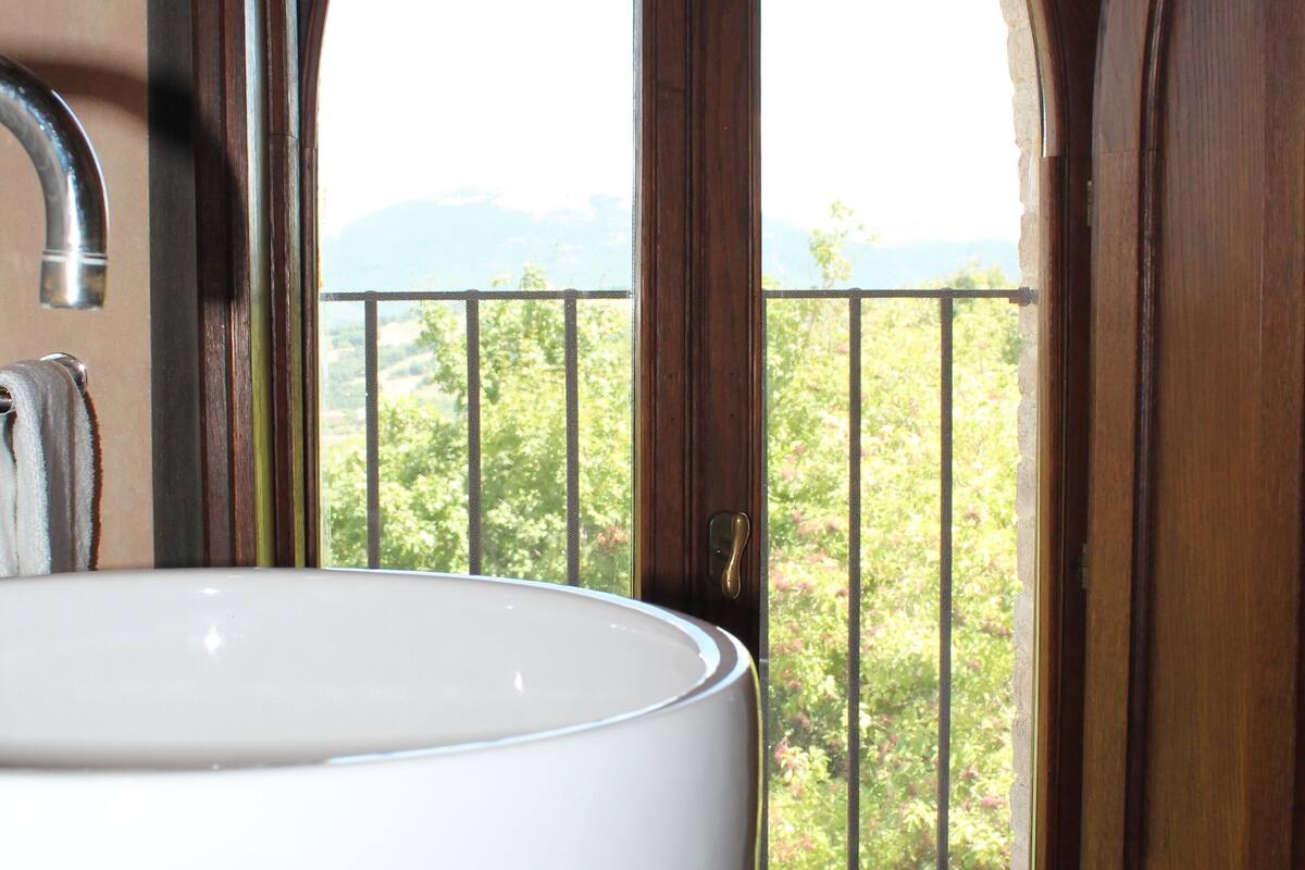 shower, free toiletries, hair dryer, bidet