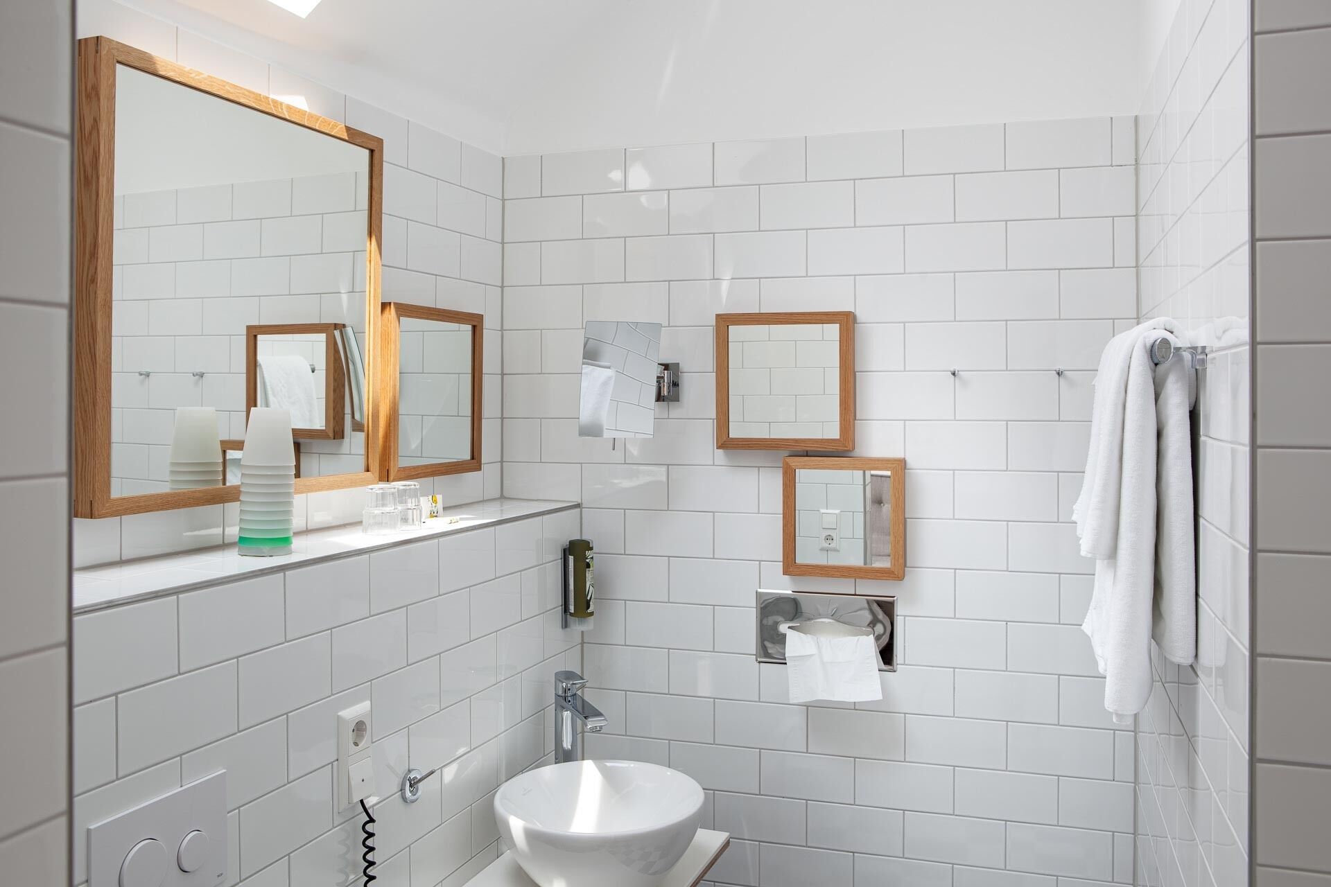 studio | bathroom | hair dryer, towels