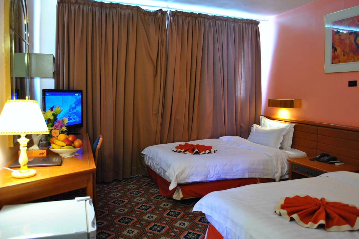 Camera con letto matrimoniale o 2 letti singoli | Minibar, una cassaforte in camera, una scrivania, tende oscuranti