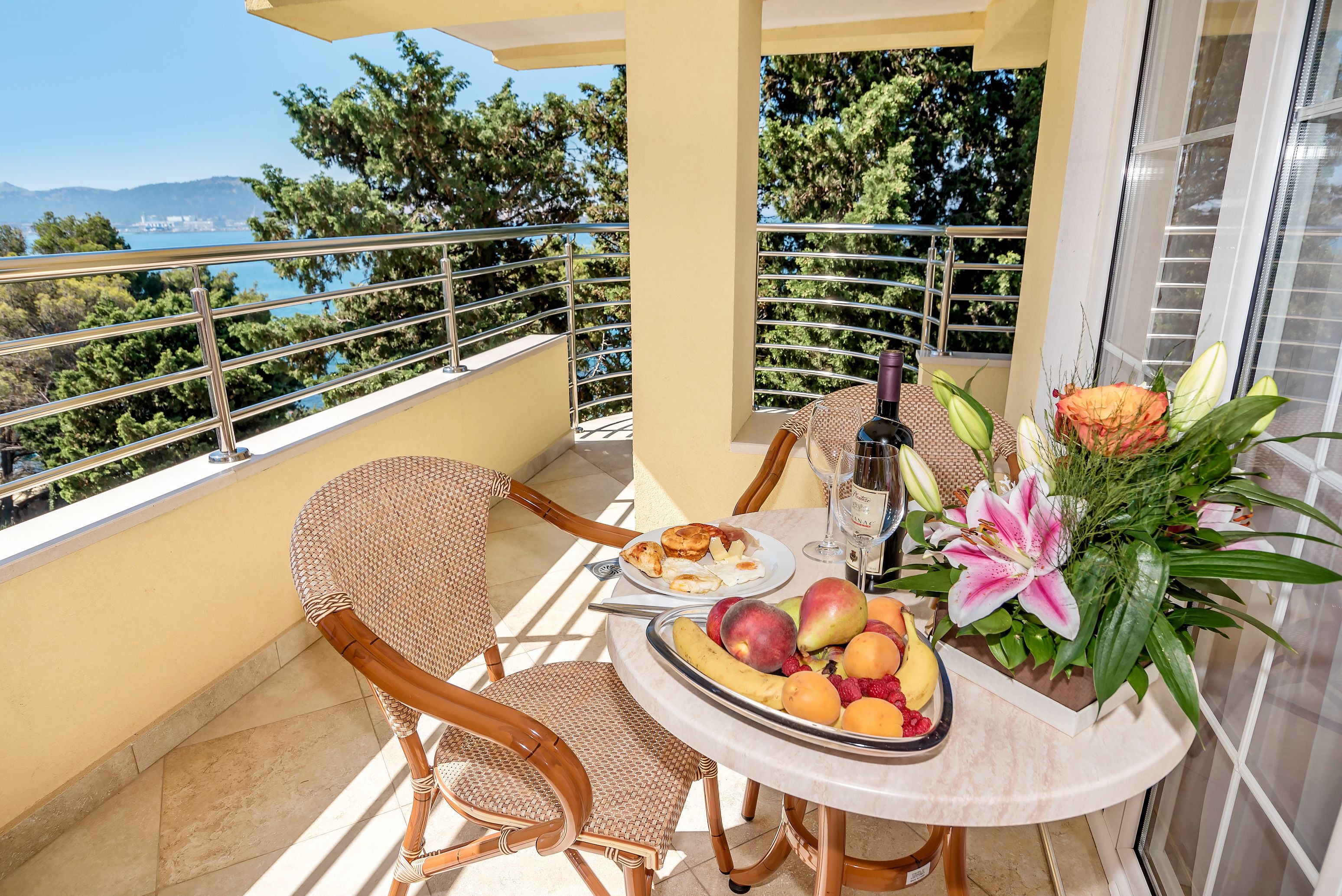 quadruple room, 2 bedrooms, balcony, sea view | view from room