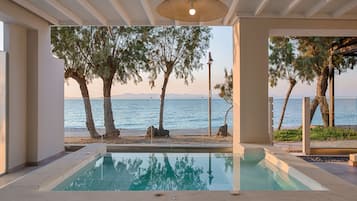 Premier-suite - boblebad - mod havet | Boblebad