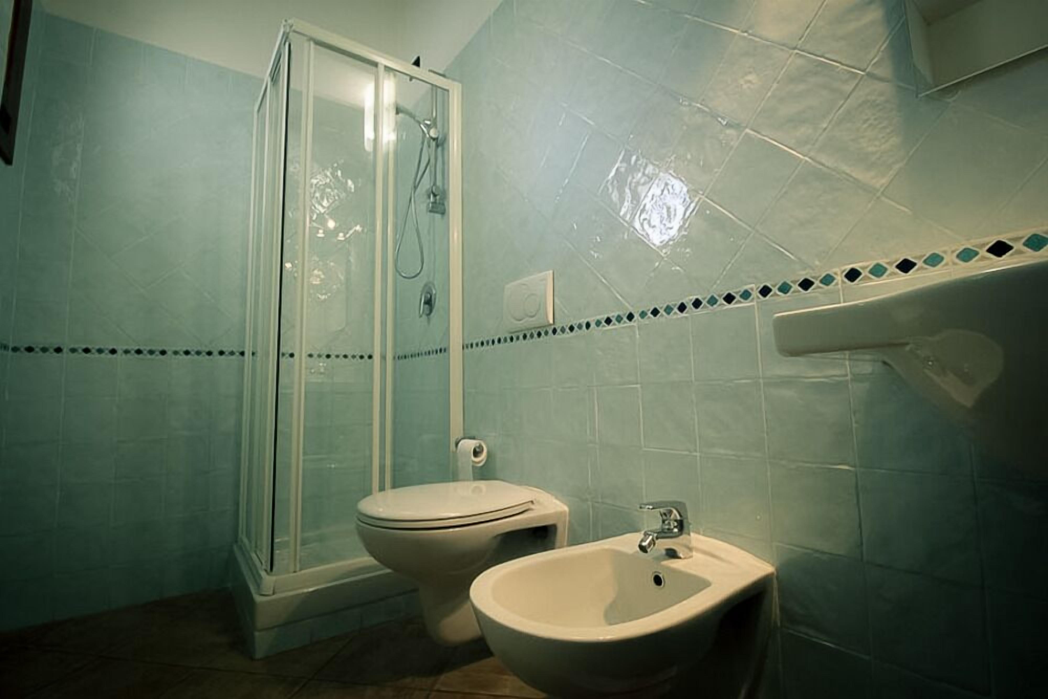 shower, free toiletries, hair dryer, bidet