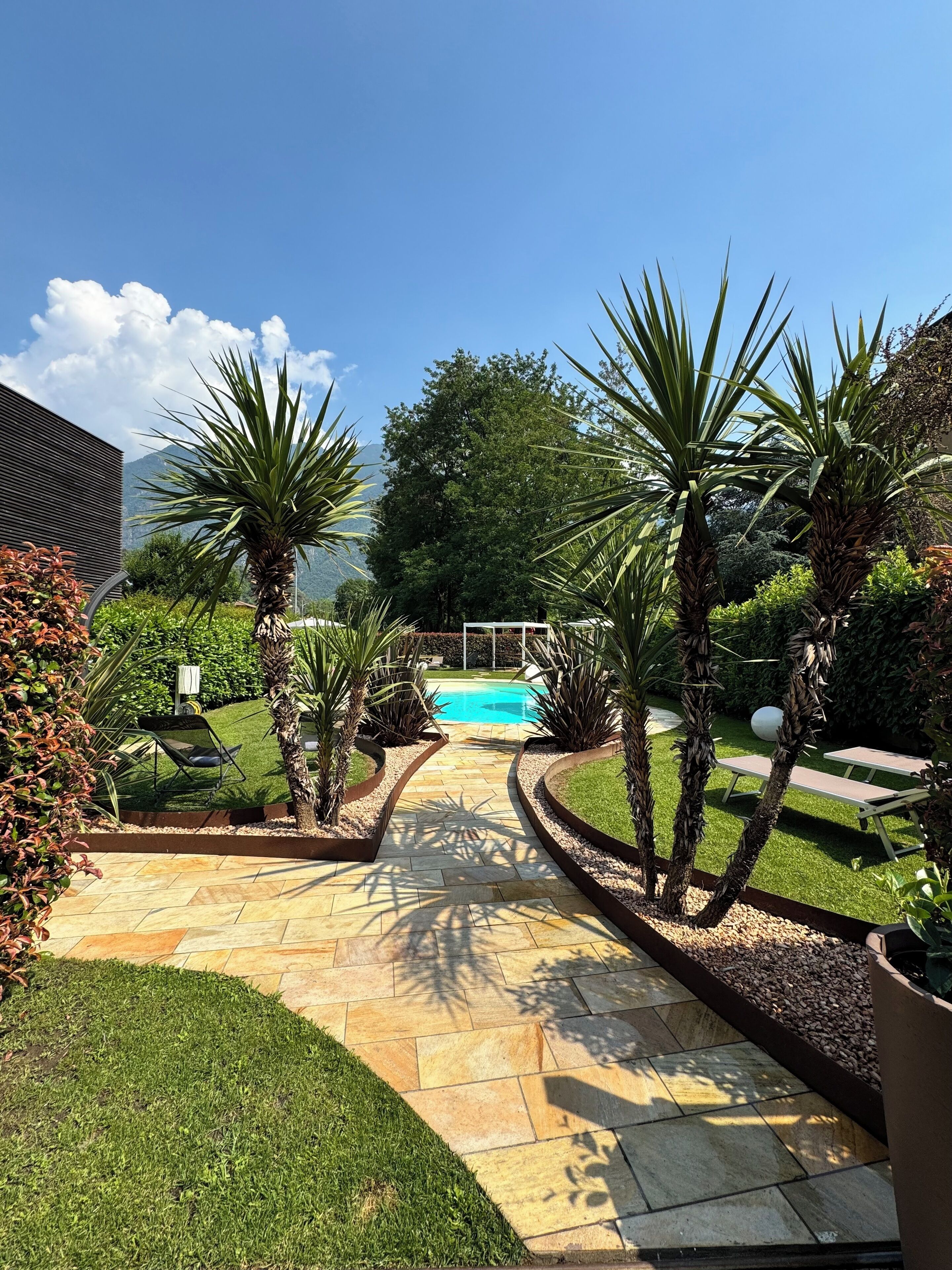 seasonal outdoor pool, open 9:00 am to 9:00 pm, pool umbrellas