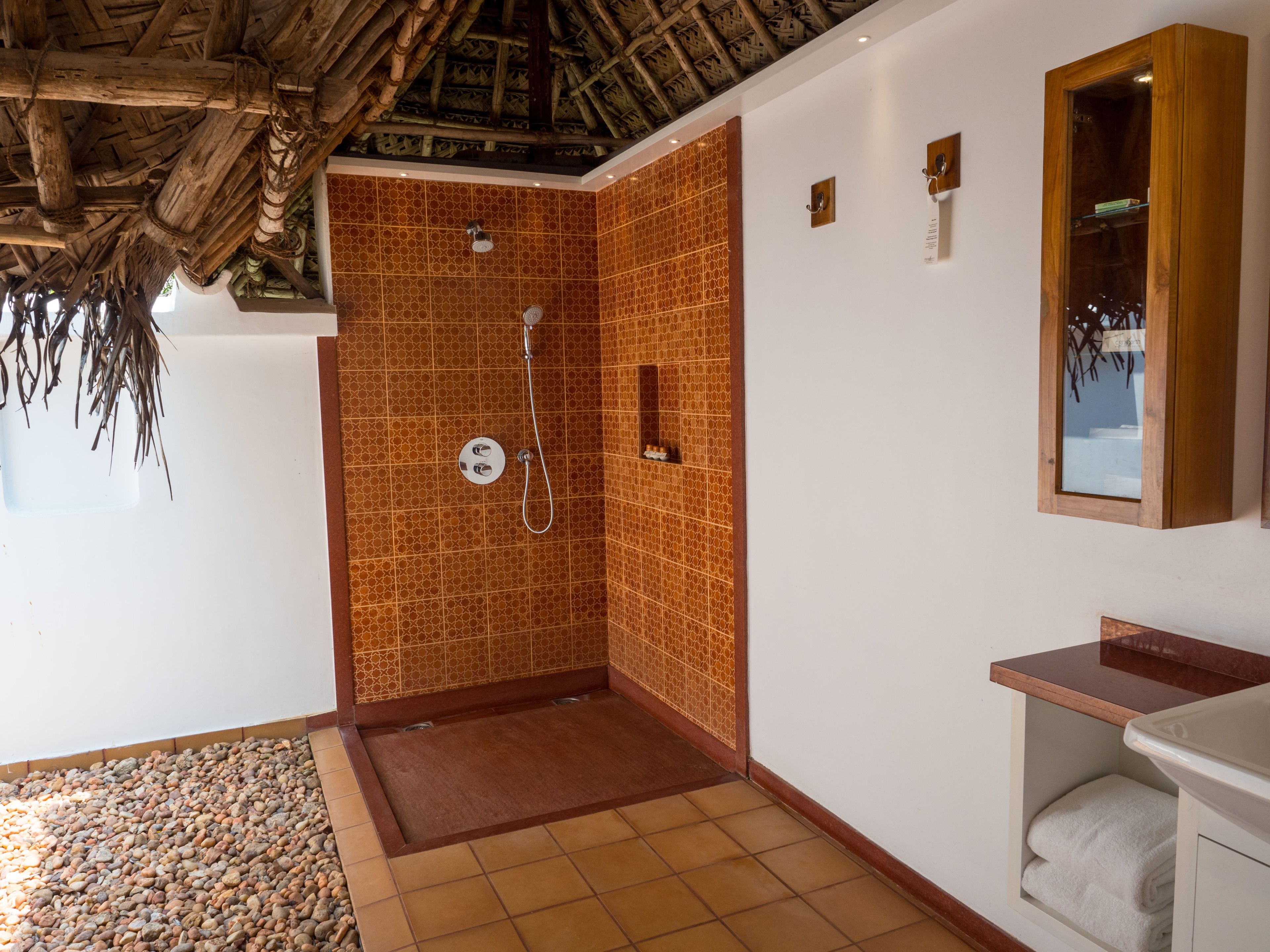 villa, private pool, garden area | bathroom shower