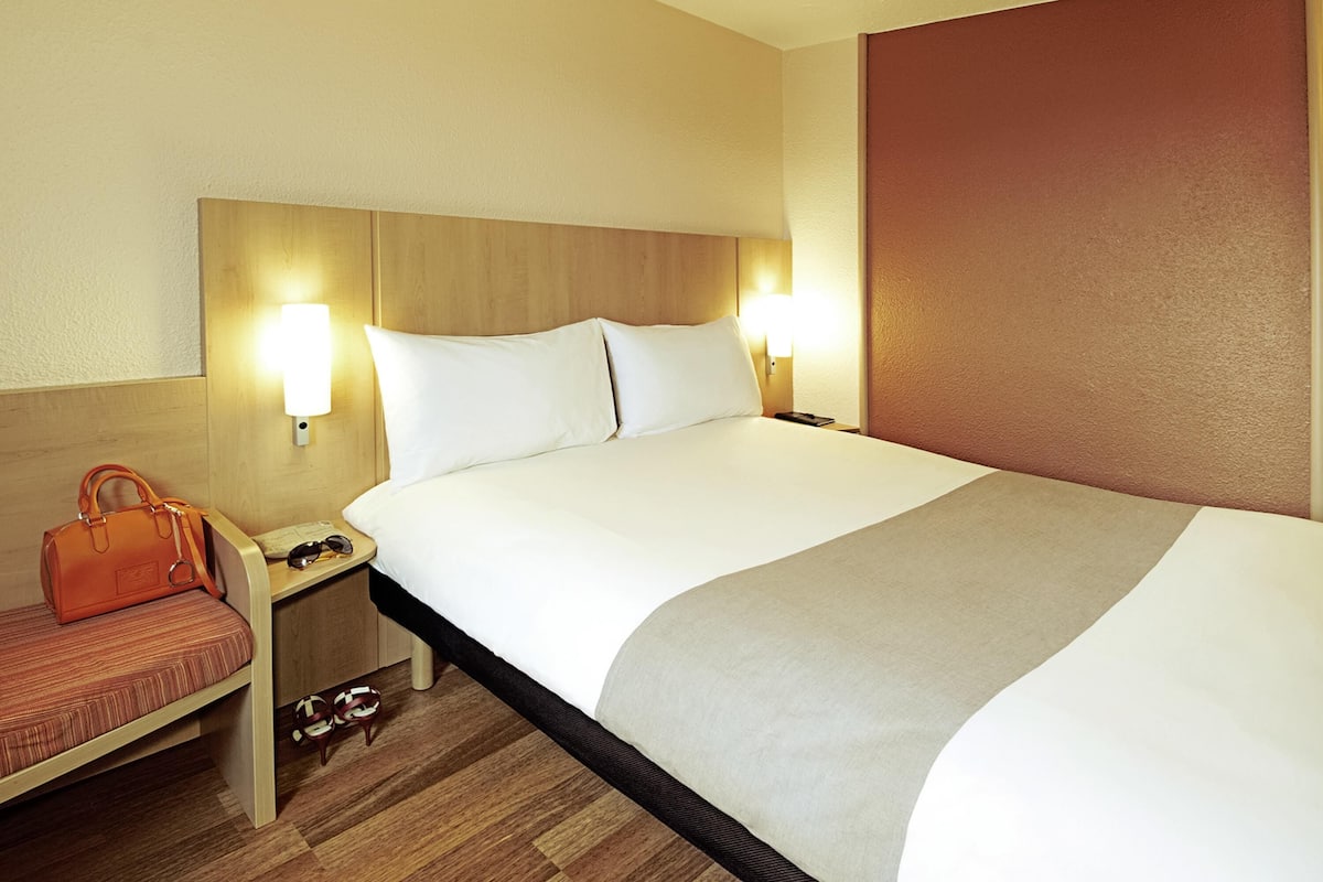 Room (New Bedding) | Desk, blackout curtains, soundproofing, iron/ironing board