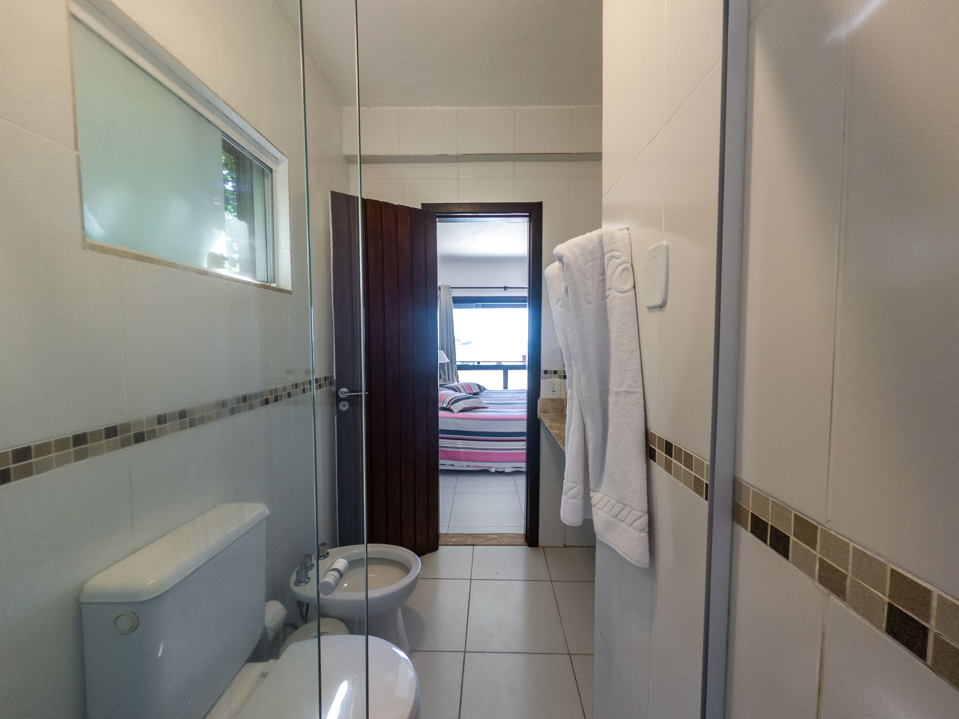 superior double room | bathroom | shower, rainfall showerhead, hair dryer, bidet