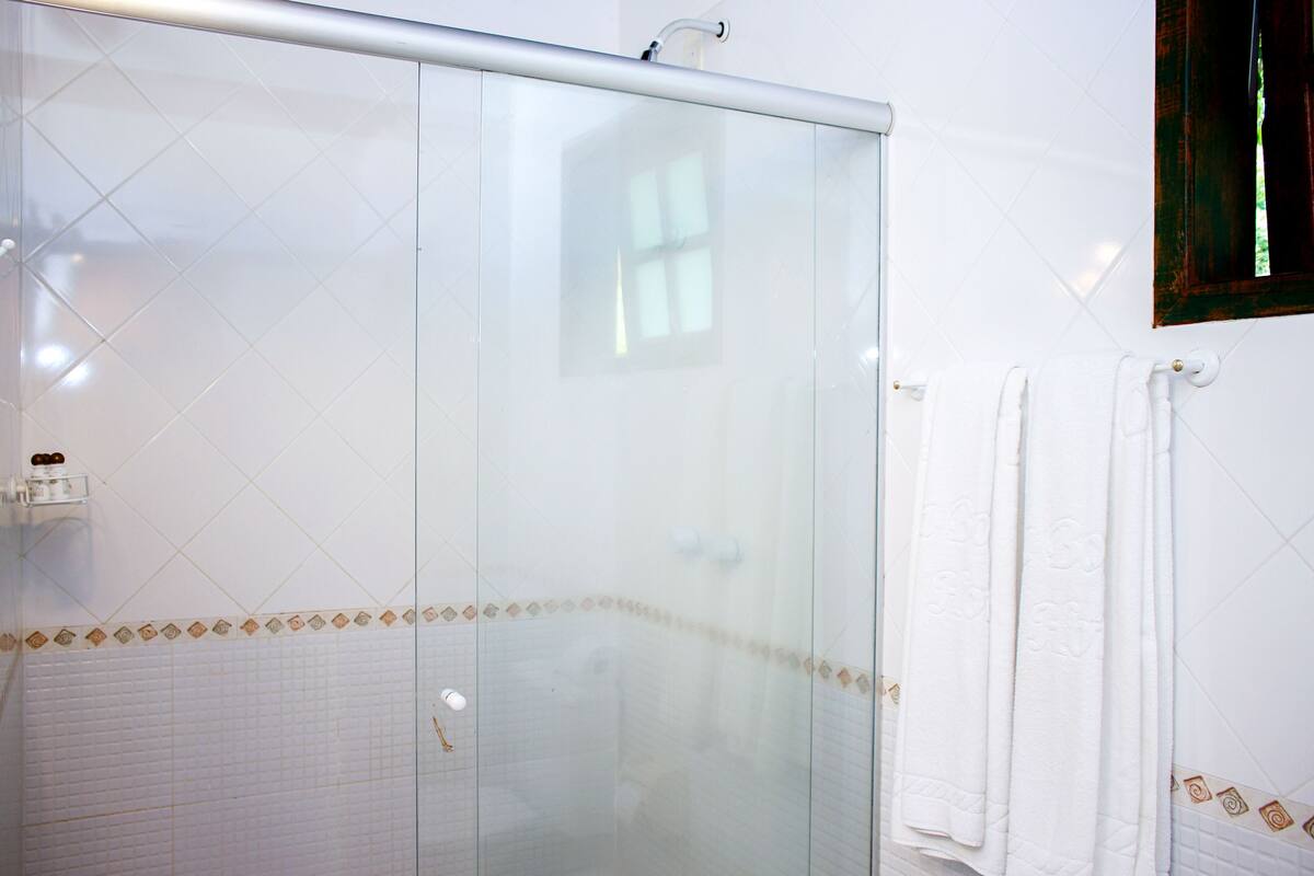 shower, rainfall showerhead, hair dryer, bidet