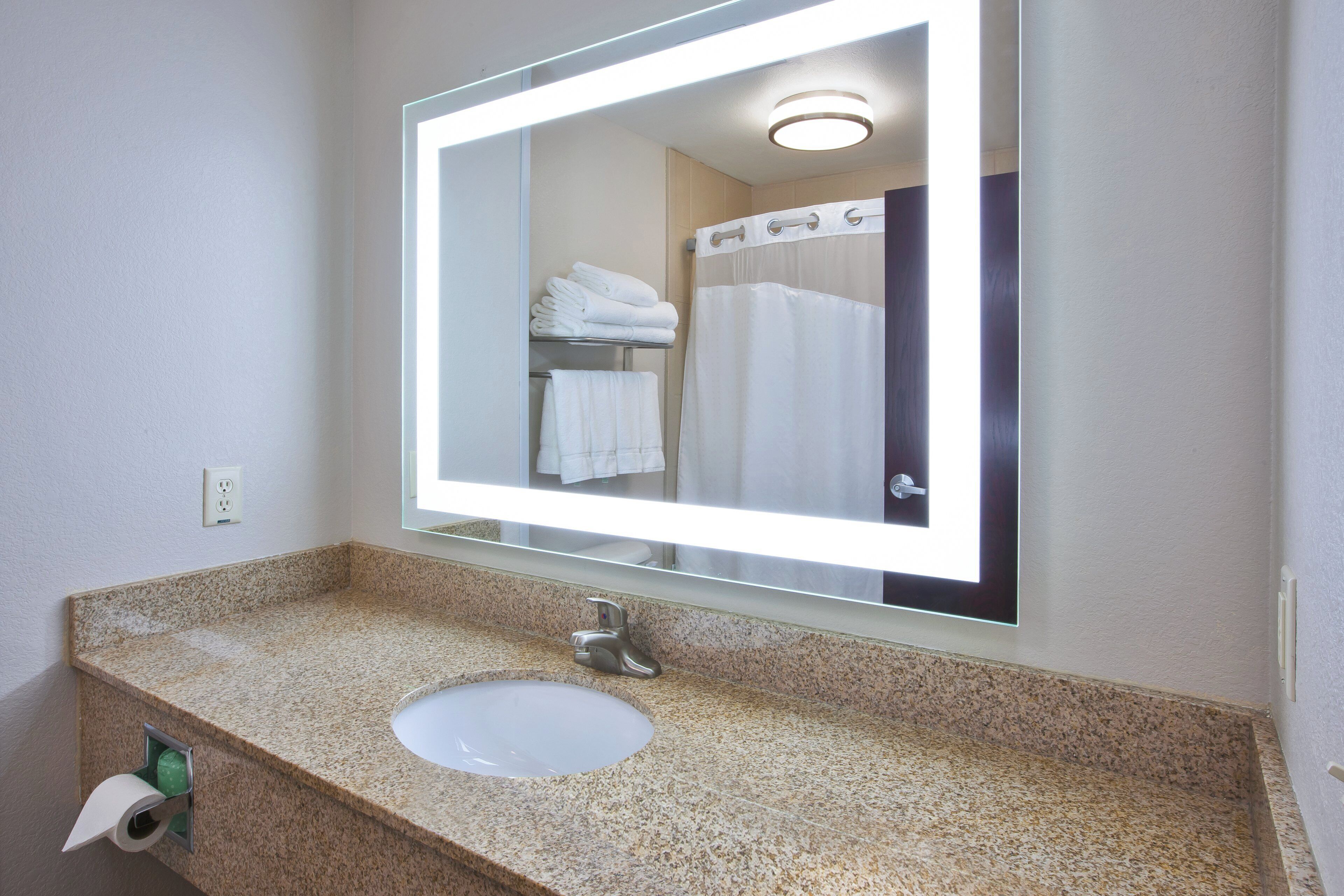 1 bedroom, desk, blackout curtains, iron/ironing board