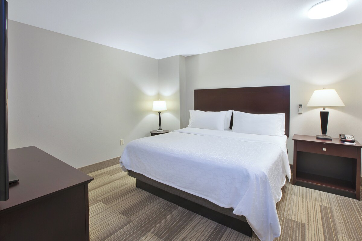 Suite, flere senger (Extra Floor Space) | Skrivebord, blendingsgardiner og strykejern/-brett