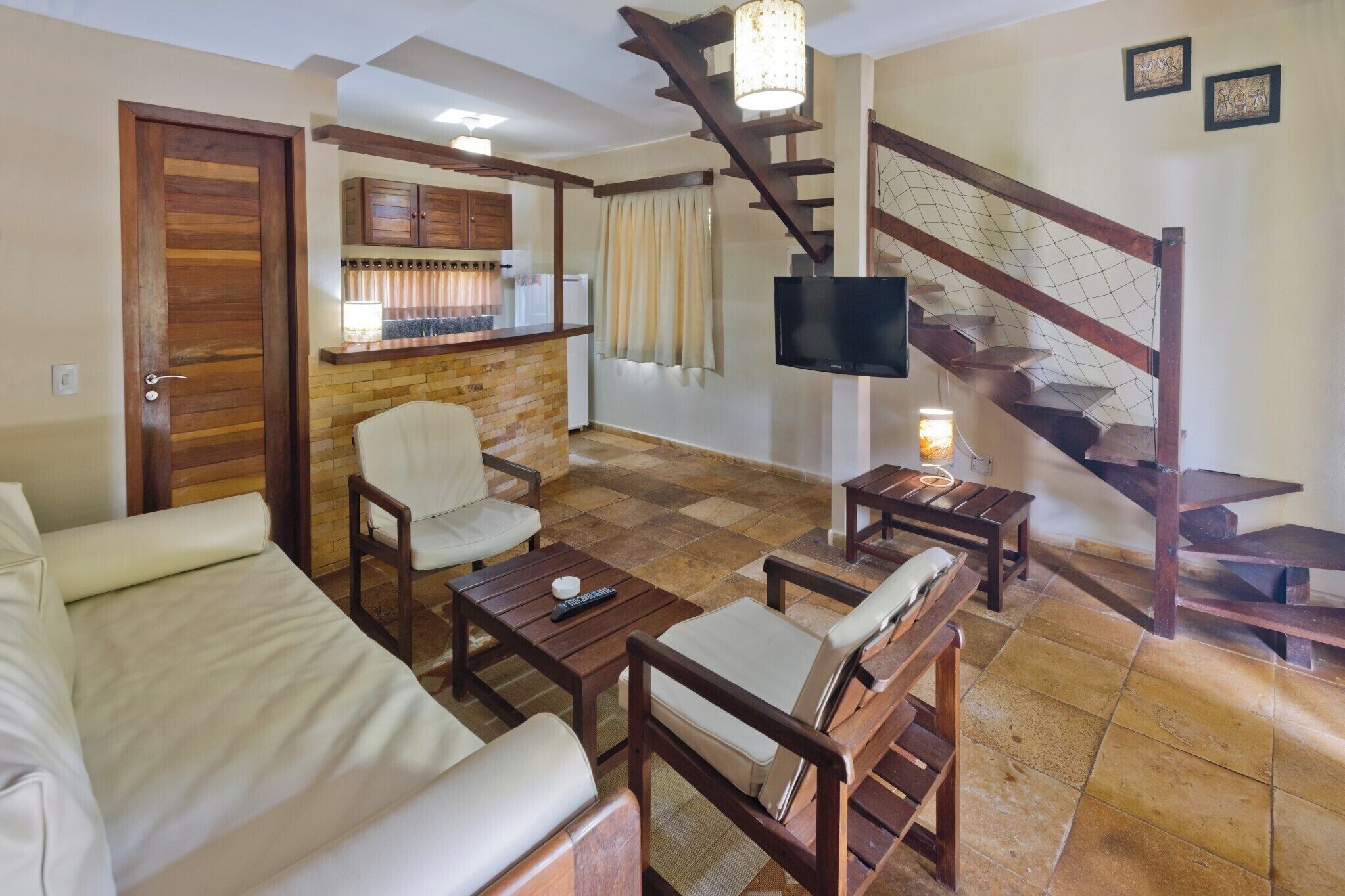 superior villa | living area | 32-inch tv with cable channels