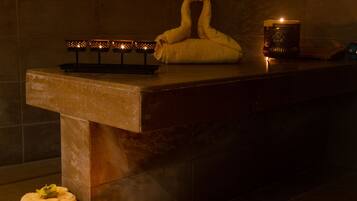 Sauna, steam room, Turkish bath, body treatments, body wraps