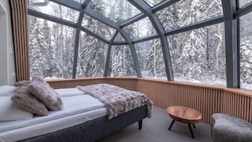 Panoramic-Ferienhaus, Sauna | Verdunkelungsvorhänge, schallisolierte Zimmer, Bügeleisen/Bügelbrett