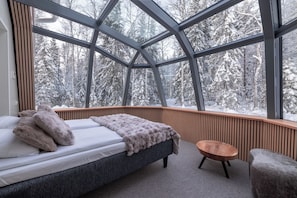 Glass Igloo Cottage, Sauna | Màn/rèm cản sáng, phòng cách âm, bàn ủi/dụng cụ ủi quần áo 