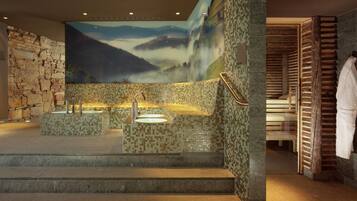 Sauna, body treatments, hydrotherapy, aromatherapy, hot stone massages