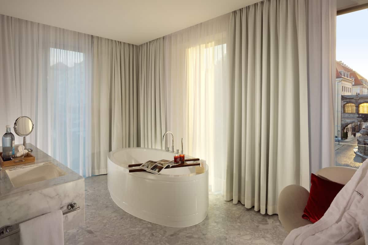 shower, free toiletries, hair dryer, bathrobes