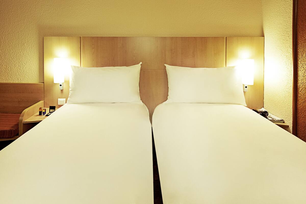 room, 2 single beds | premium bedding, desk, blackout curtains, soundproofing