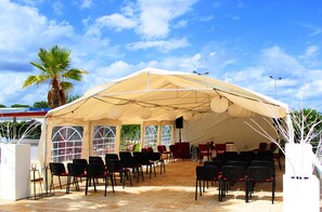 Outdoor wedding area
