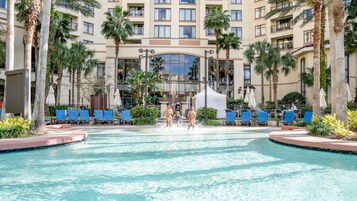 5 outdoor pools, open 8:00 AM to 10:00 PM, cabanas (surcharge)