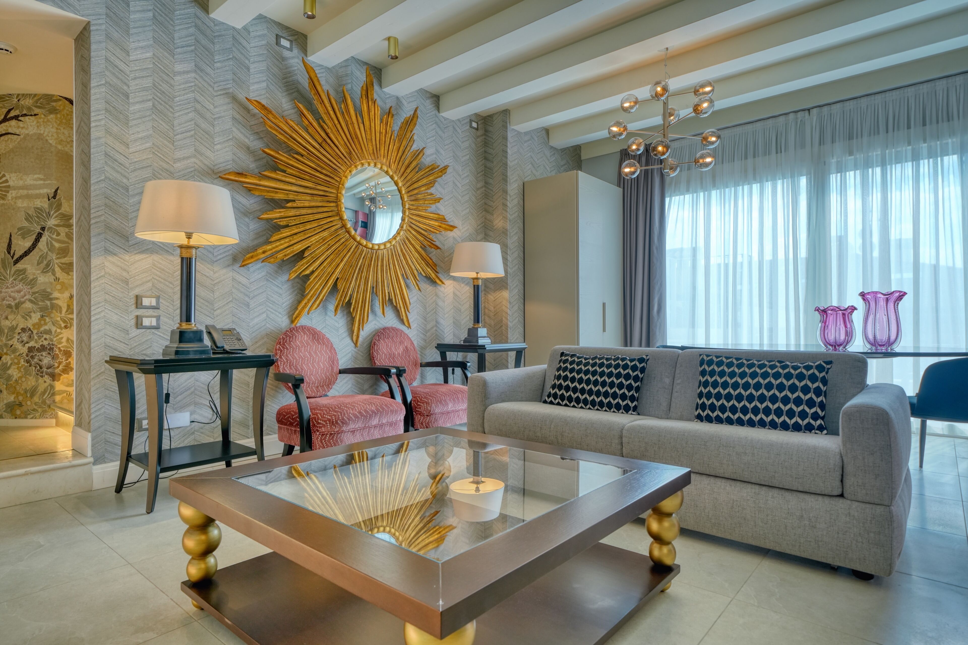 Presidential-Suite, 2 Schlafzimmer, Whirlpool, Seeblick | Wohnbereich