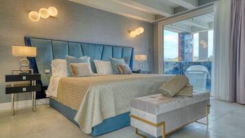 Presidential Suite, 2 Bedrooms, Jetted Tub, Lake View | Down comforters, memory foam beds, minibar, in-room safe