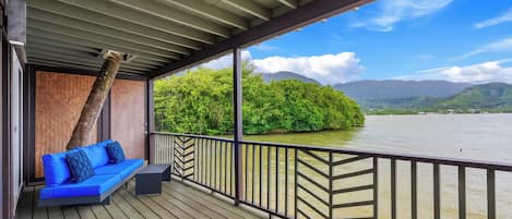 1-Bedroom Waterfront Cottage, Kitchenette | Terrace/patio