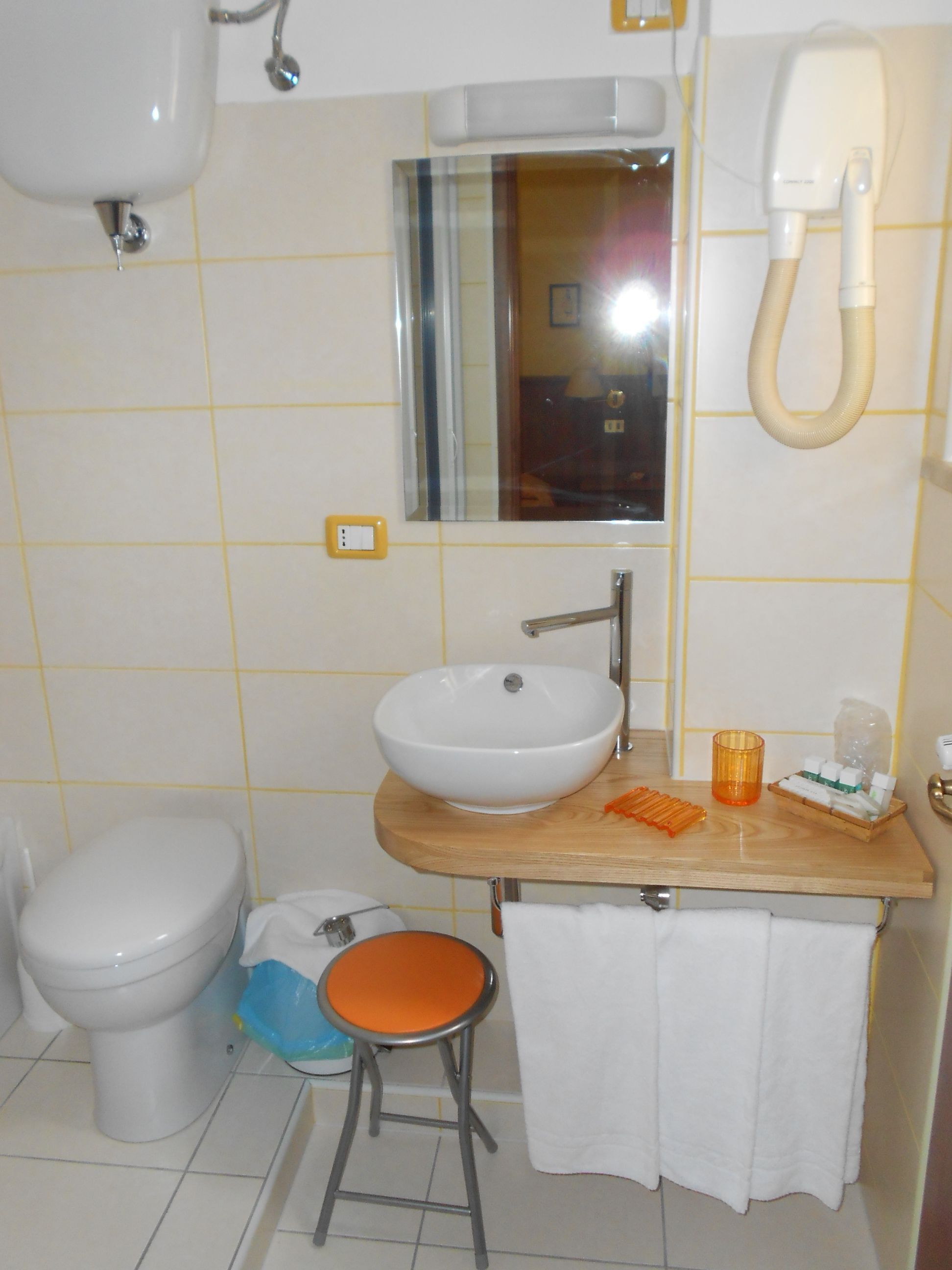 rainfall showerhead, free toiletries, hair dryer, bidet