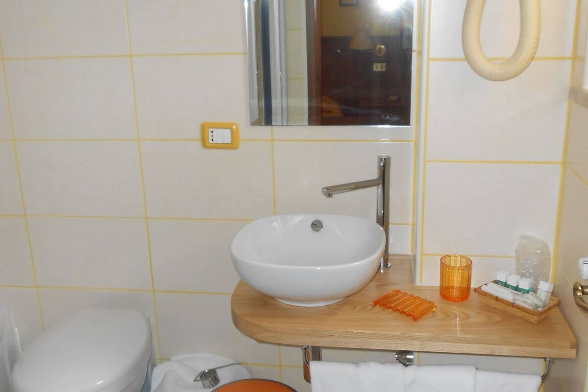 rainfall showerhead, free toiletries, hair dryer, bidet