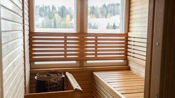 Junior Suite, Sauna (Single) | Desk, iron/ironing board, free WiFi, bed sheets