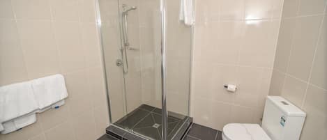 Habitación familiar (For 4) | Baño | Regadera, secadora de cabello, toallas