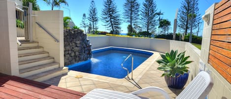 Outdoor pool, a heated pool
