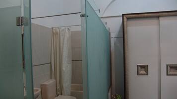 Separate tub and shower