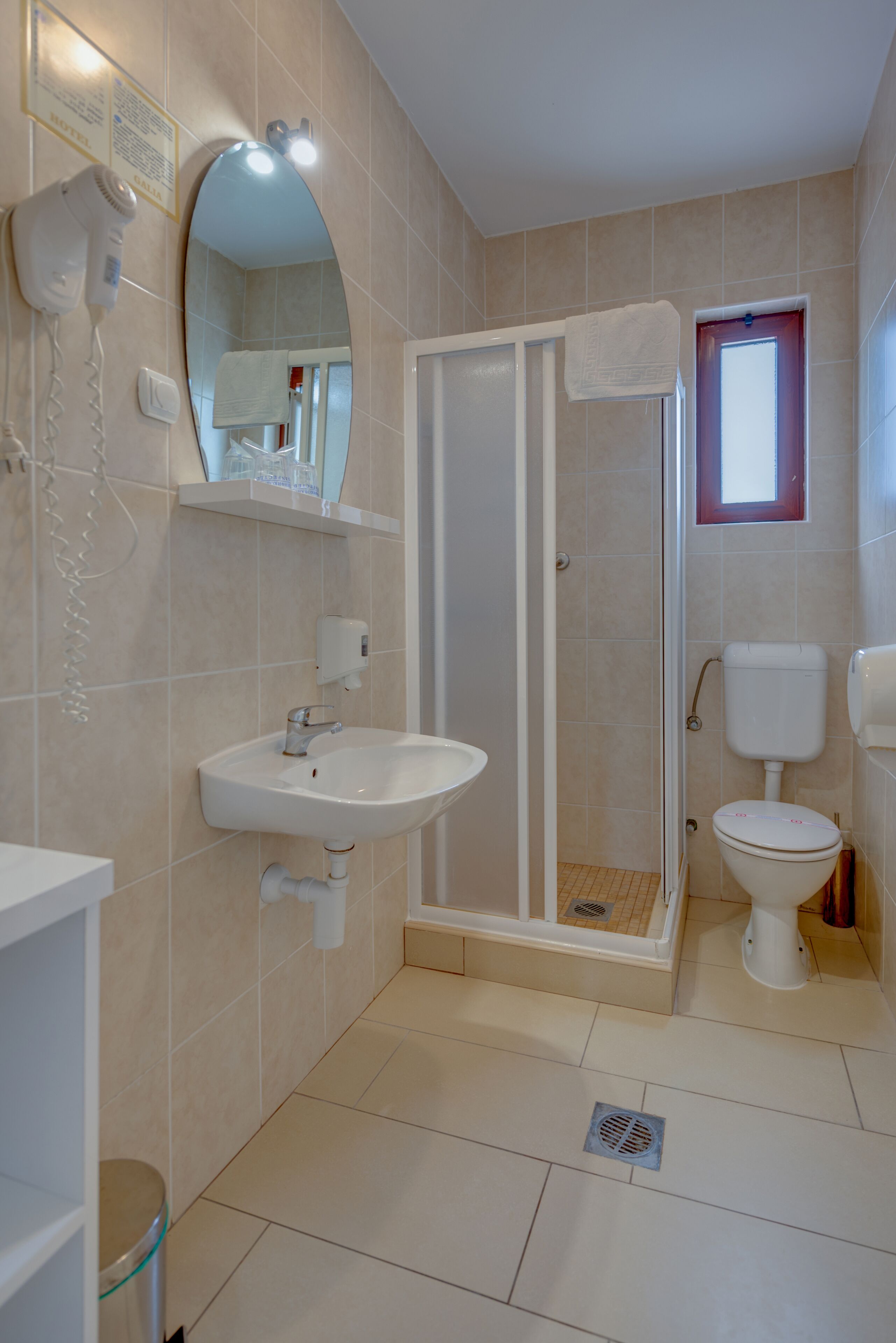 double room, sea view | bathroom | shower, free toiletries, hair dryer, towels