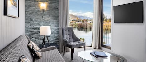 32-inch LCD TV with cable channels, TV, iPod dock