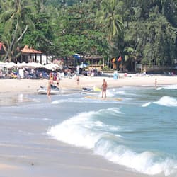 On the beach, beach bar, kayaking, rowing