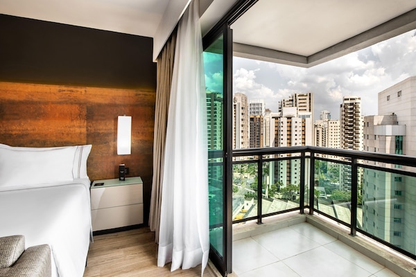 1 slaapkamer, lakens van Egyptisch katoen, luxe beddengoed, een minibar