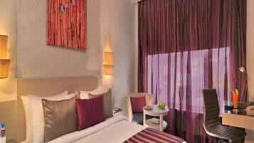 Premium bedding, minibar, in-room safe, desk