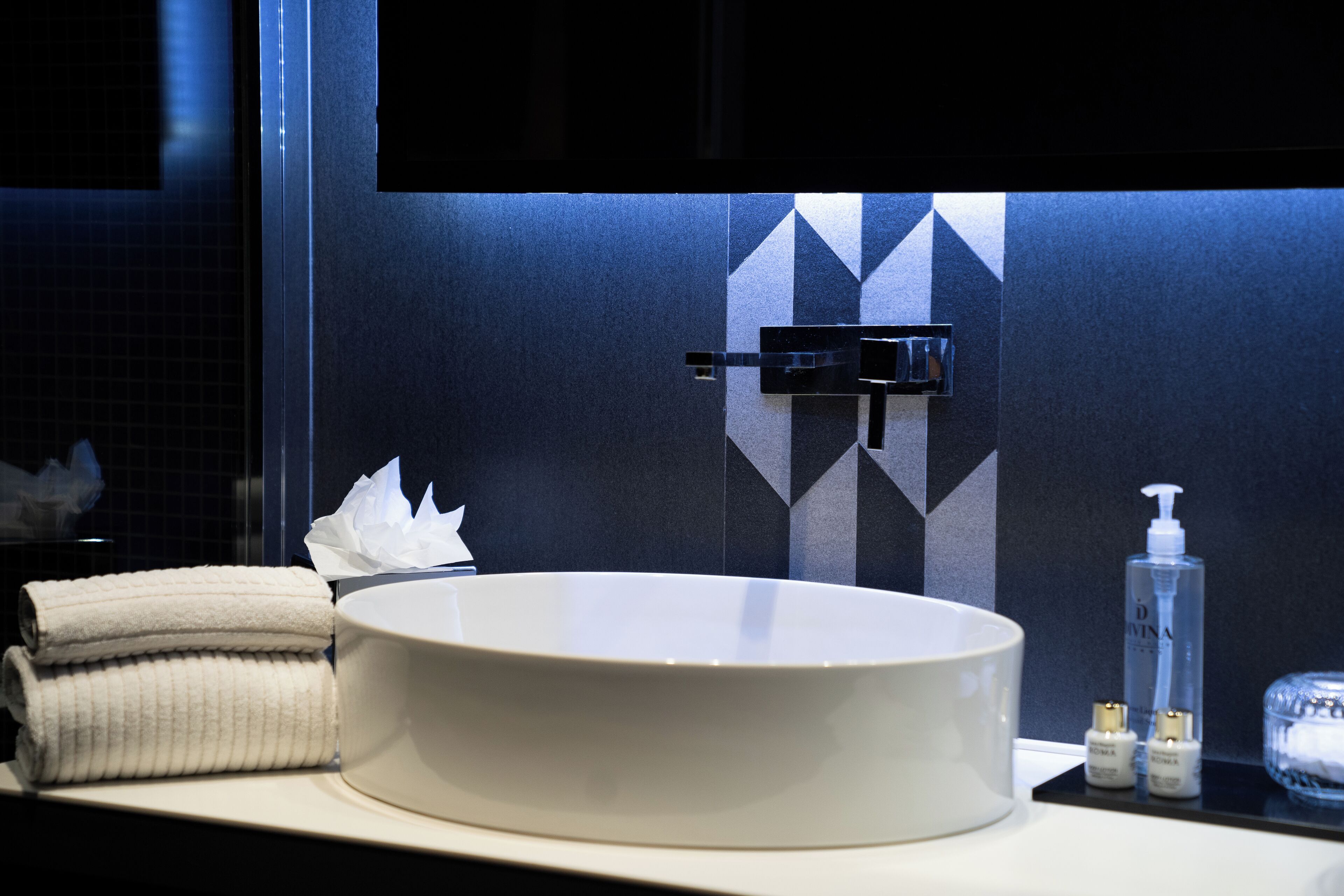 superior double room | bathroom | designer toiletries, hair dryer, slippers, bidet