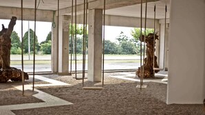 A modern interior with concrete pillars, a carpeted floor, and a view of a park through large windows. - Aiden by Best Western JHD Dunant Hotel (Castiglione delle Stiviere)