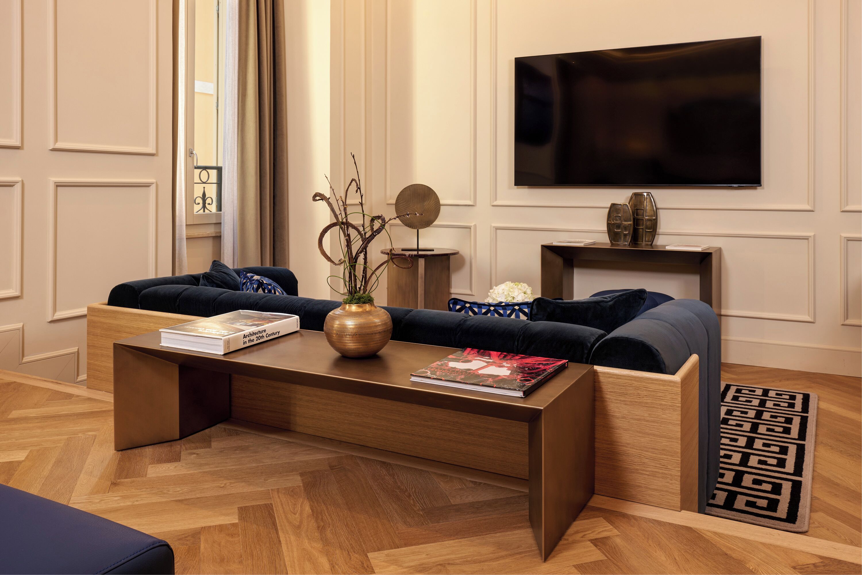 presidential suite | living area | 42-inch smart tv with satellite channels, pay films