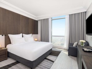 Deluxe Junior Suite, 2 Single Size Beds, City View | 1 Schlafzimmer, Bettwäsche aus ägyptischer Baumwolle
