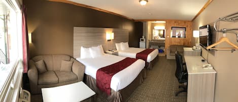 Suite, 2 Queen Beds | Soundproofing, iron/ironing board, free cribs/infant beds, free WiFi