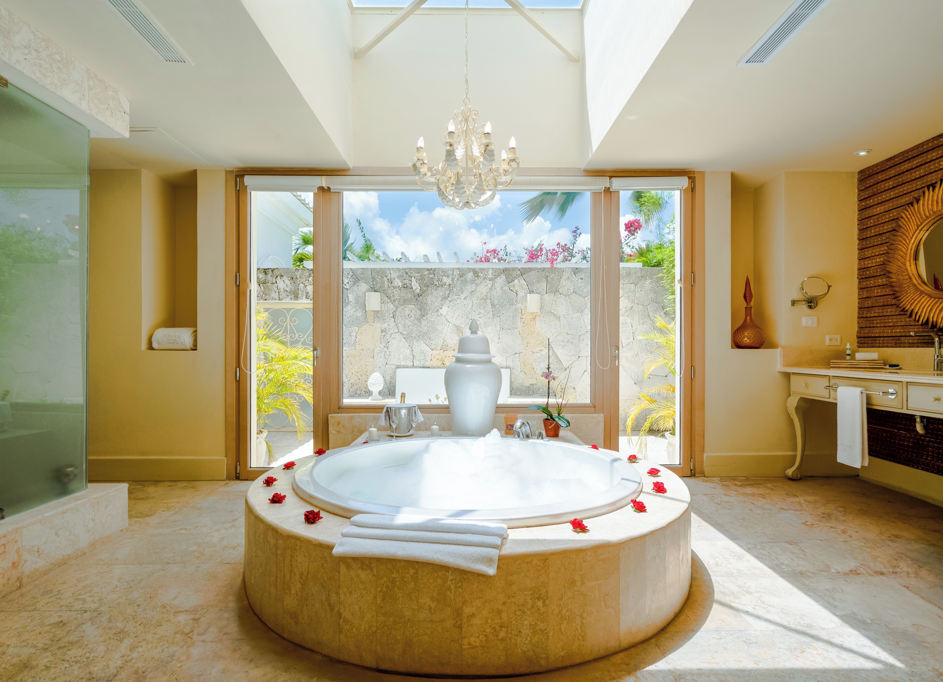 four bedroom imperial villa | bathroom | separate bathtub and shower, deep-soaking bathtub, rainfall showerhead