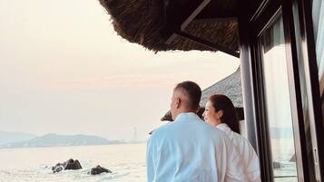 Outdoor treatment area, sauna, hot tub, body treatments, body wraps