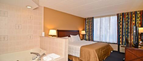 Chambre Luxe, 1 très grand lit, non-fumeur, bain à remous