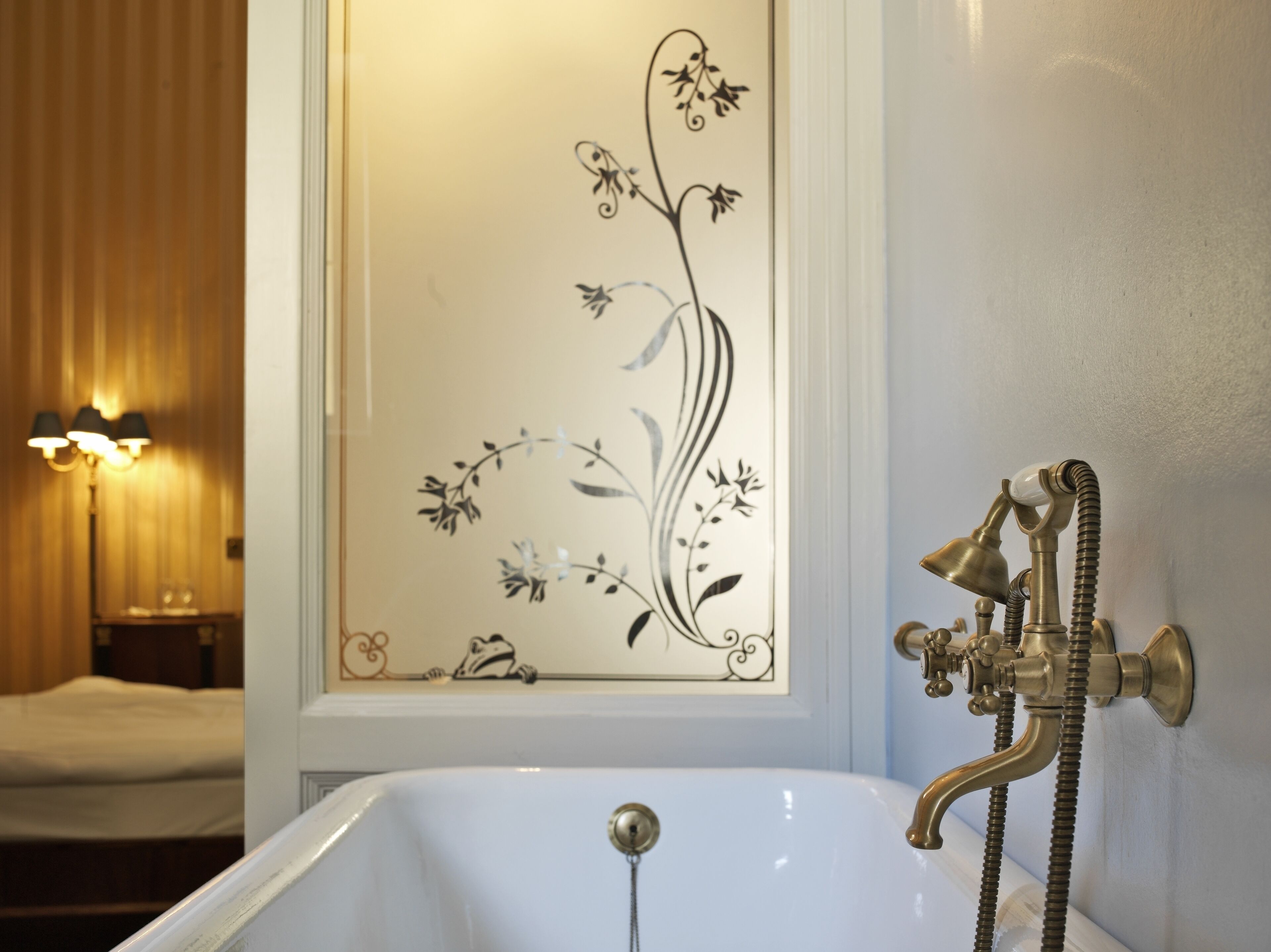 boutique double room | bathroom | shower, free toiletries, hair dryer, towels