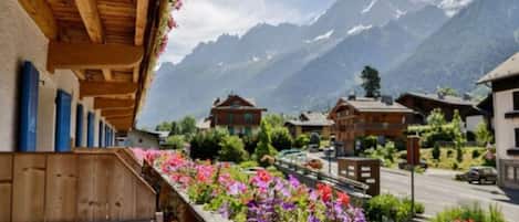 Triple Room, Balcony Mont-Blanc side (1 double bed and 1 single bed) | Balcony view